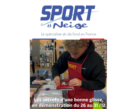 Démonstration de fartage ski de fond chez Sport et Neige