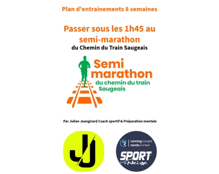 Plans d'entrainements 8 semaines - Passer sous les 1h45 au semi-marathon 