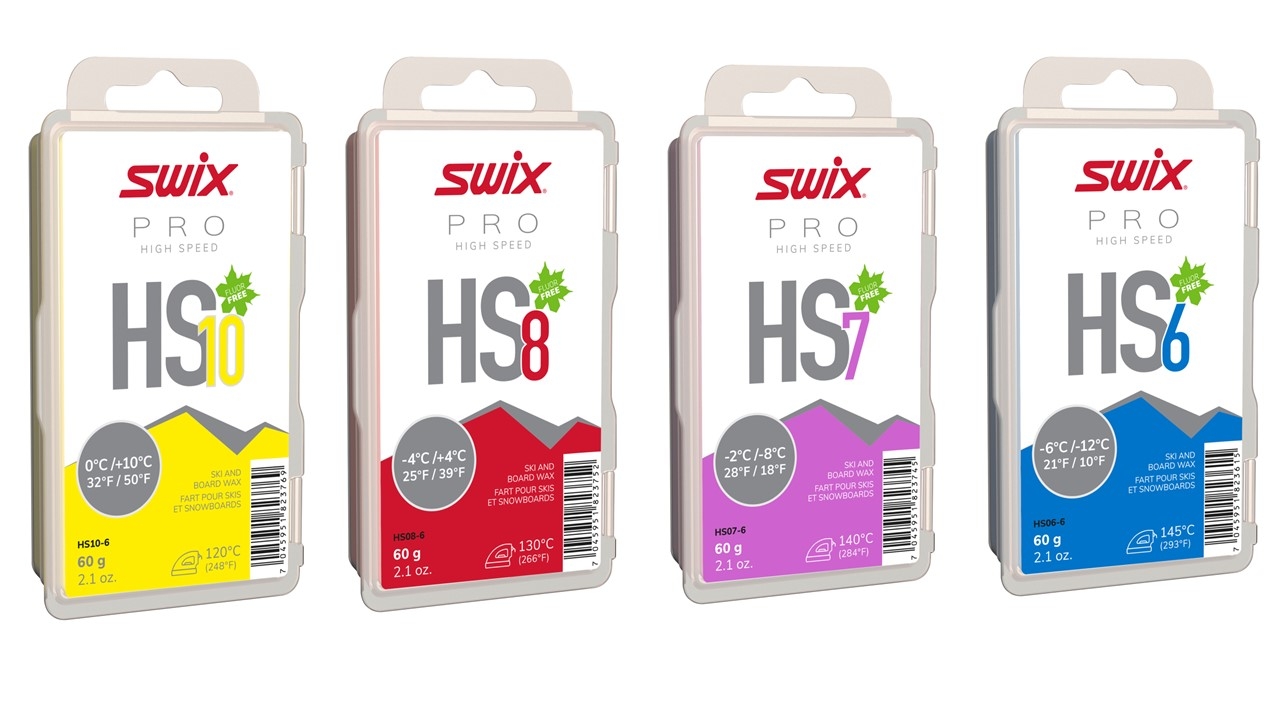 SWIX PACK Fart HS Jaune + Rouge + Violet + Bleu 60gr - SWIX