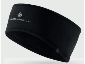 RONHILL Wind-Block Headband - Black/BrightWhite