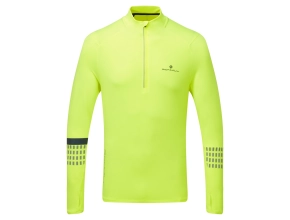 RONHILL Men's Tech AfterHours 1/2 Zip - FluoYellow/Charcoal/Reflect