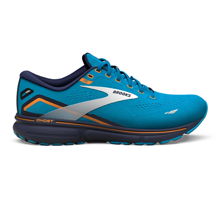 BROOKS Ghost 15 GTX Blue Peacoat Orange BROOKS Sport et Neige