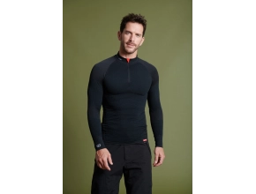 DAMART SPORT - T-Shirt Energy 4 Col Zip M - Noir