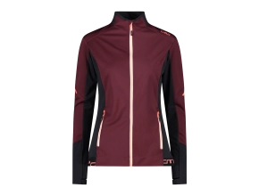 CMP Veste Hybride Light Softshell W - Burgundy/Antracite/RedFluo/B.co/Silver