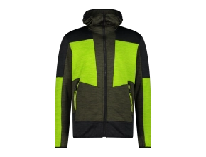 CMP Hoodie Grid Tech M - OilGreen/Acido/Nero/Silver