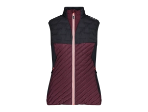 CMP Vest Hybrid W - Burgundy/Antracite/RedFluo/B.co/Silver