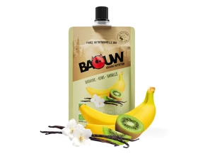 BAOUW Purées et Compotes Énergétiques Bio 90g - Banane - Kiwi - Vanille 