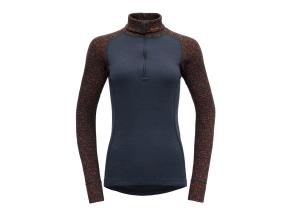 DEVOLD Duo Active Merino 205 Zip Neck Woman - Ink