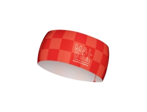 MALOJA Wiesbachhorn Headband - Fire Red Check