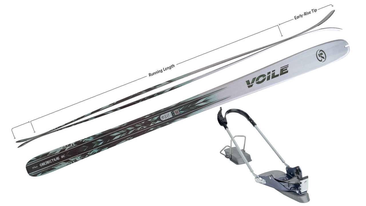PACK VOILE Skis Objective BC + Fixations Voile Norme 75 mm