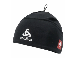 ODLO Bonnet Polyknit Fan Warm Eco - Black Swissski