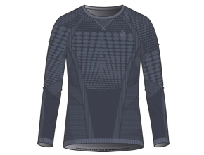 ODLO Top Crew Neck L/S Performance Warm Kids - India Ink/Folkstone Gray