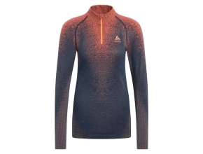 ODLO BlackComb Top turtle neck L/S Half Zip Women - India Ink