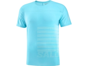 SALOMON T-shirt Sense Aero - Blue/White