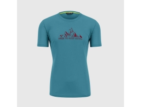 KARPOS t-shirt Loma Print Jersey - Larkspur/Pomegranate