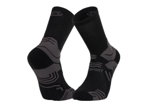 BV SPORT chaussettes TREK GR haute- Noir/Gris