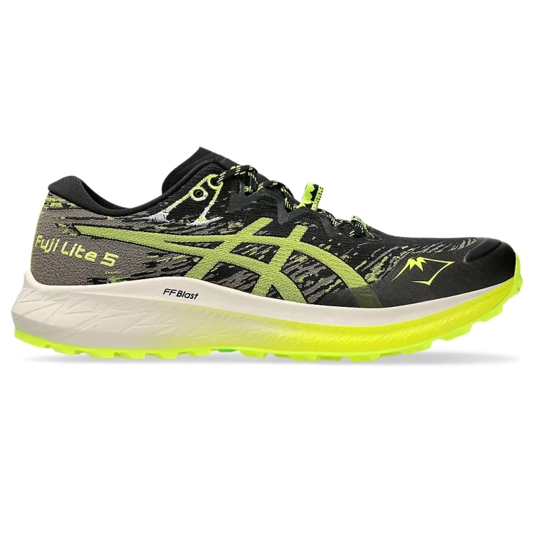ASICS Fuji Lite 5 Black Safety Yellow ASICS Sport et Neige
